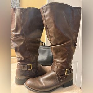 Dark Brown Knee-Height Boots